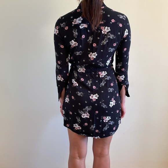 Divided By H&M Black Floral Shirtdress - Picture 3 of 7